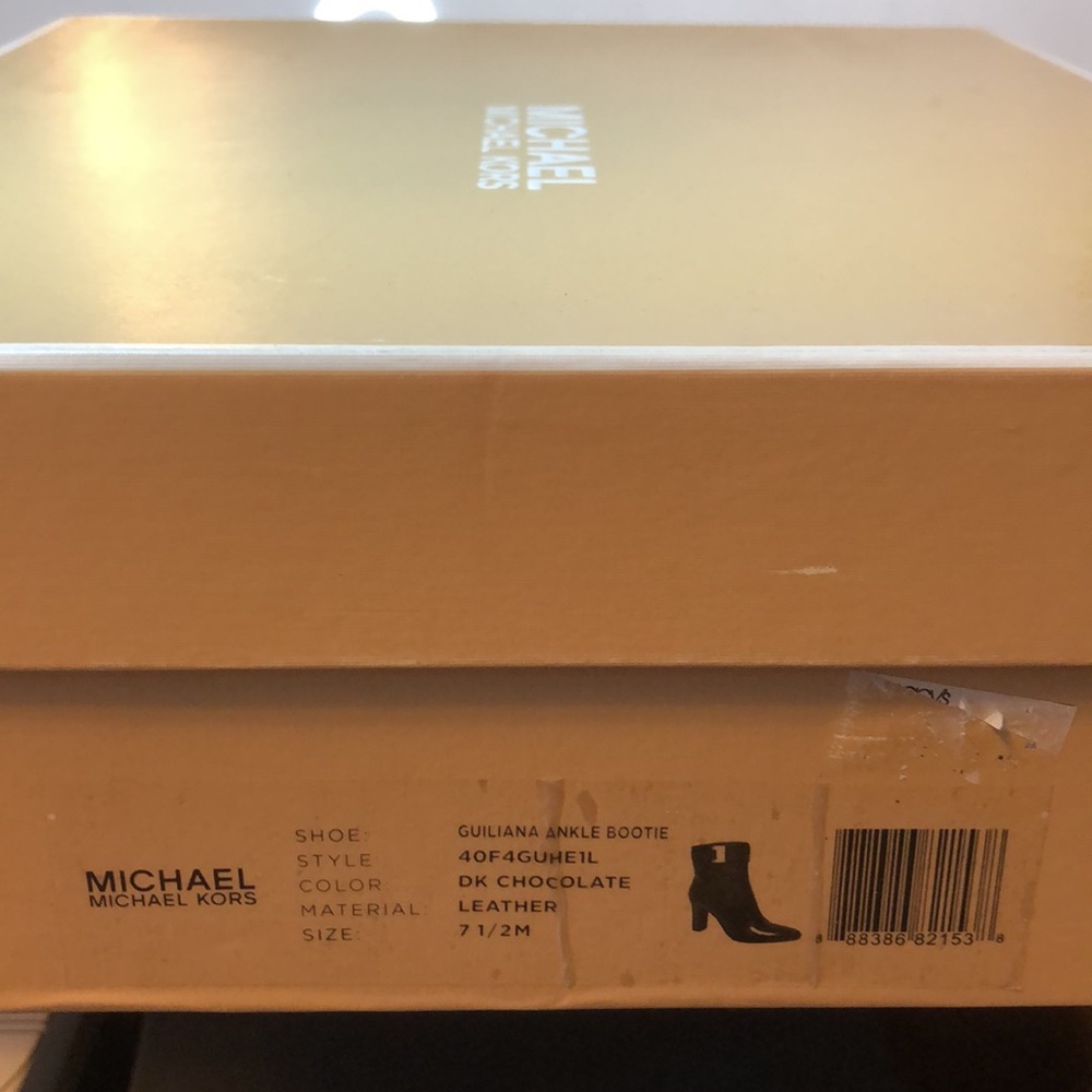 MICHAEL Michael Kors Guiliana Ankle Bootie  Chocolate Size 7 1/2 - Picture 12 of 12
